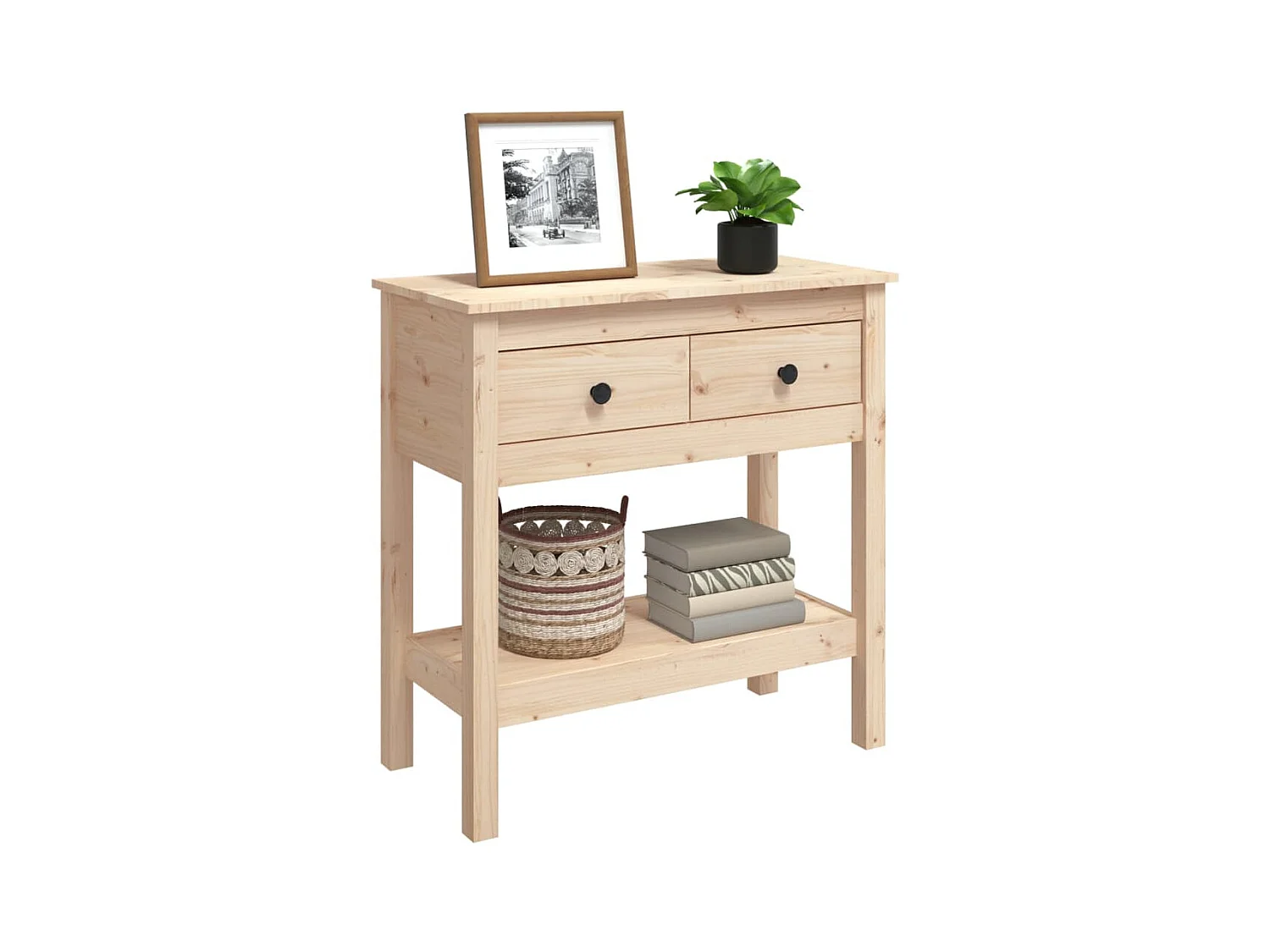 Table console 75x35x75 cm Bois massif de pin