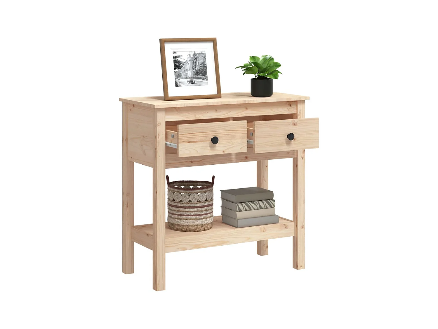 Table console 75x35x75 cm Bois massif de pin