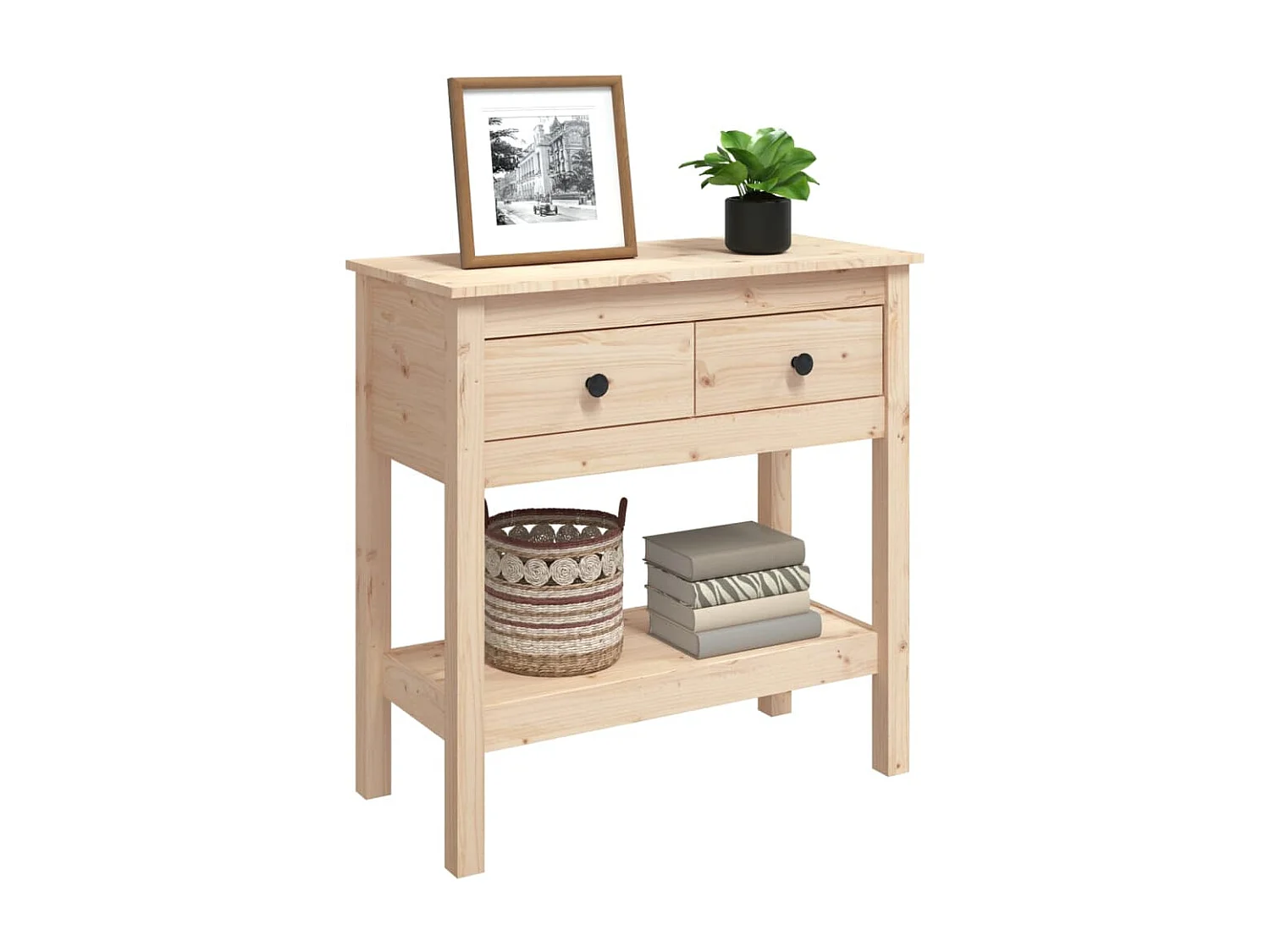 Table console 75x35x75 cm Bois massif de pin