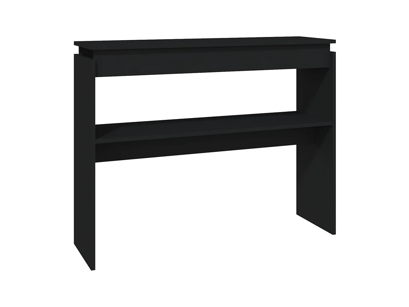 Table console noir 102x30x80 cm bois d'ingénierie