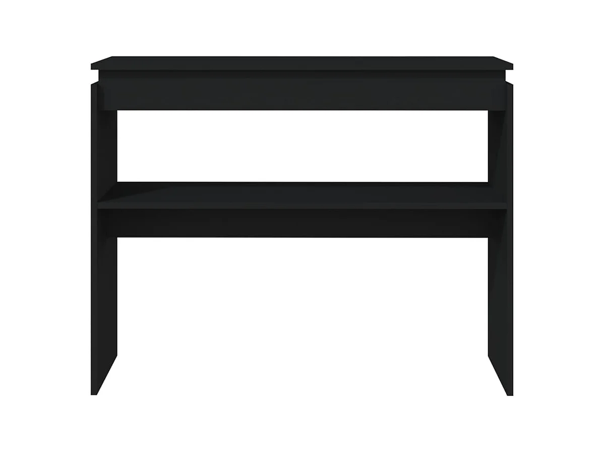 Table console noir 102x30x80 cm bois d'ingénierie
