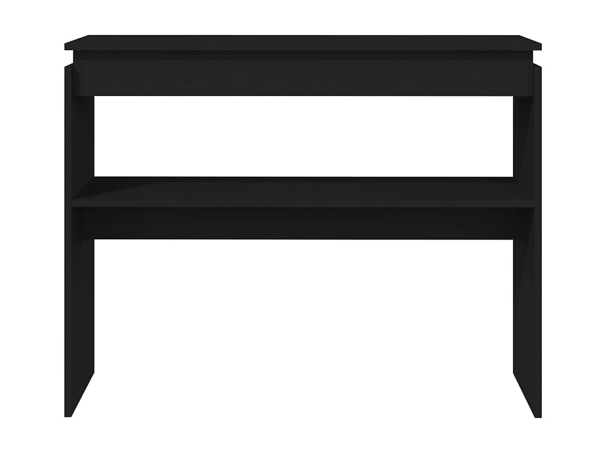 Zwarte consoletafel 102x30x80 cm bewerkt hout