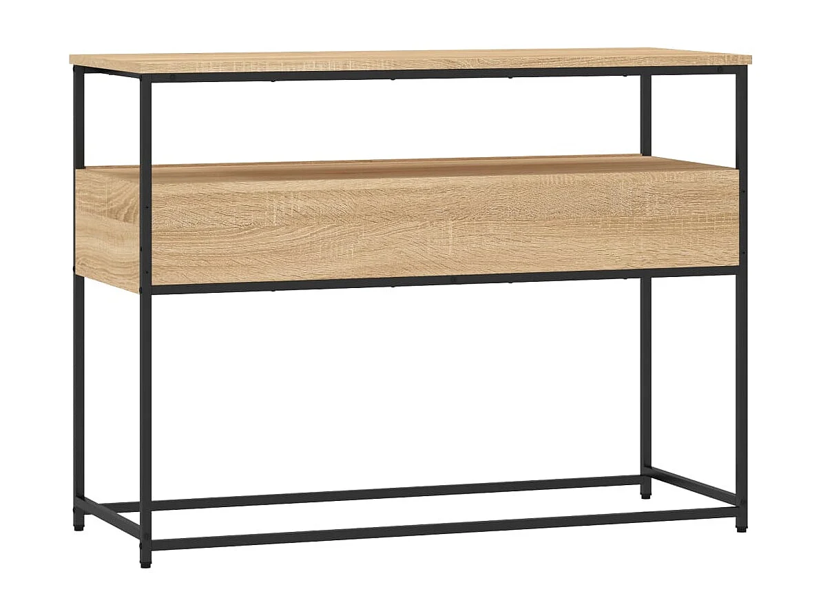 Table console chêne sonoma 100x40x75 cm bois d'ingénierie