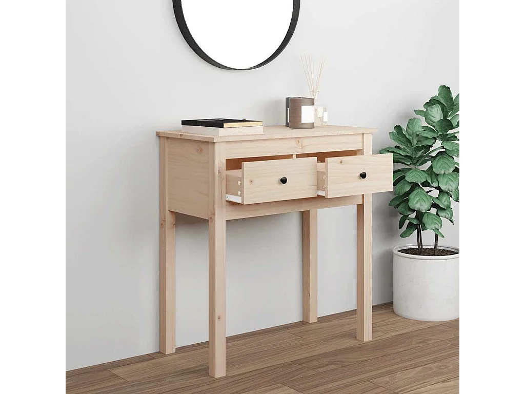 Table console 70x35x75 cm Bois massif de pin