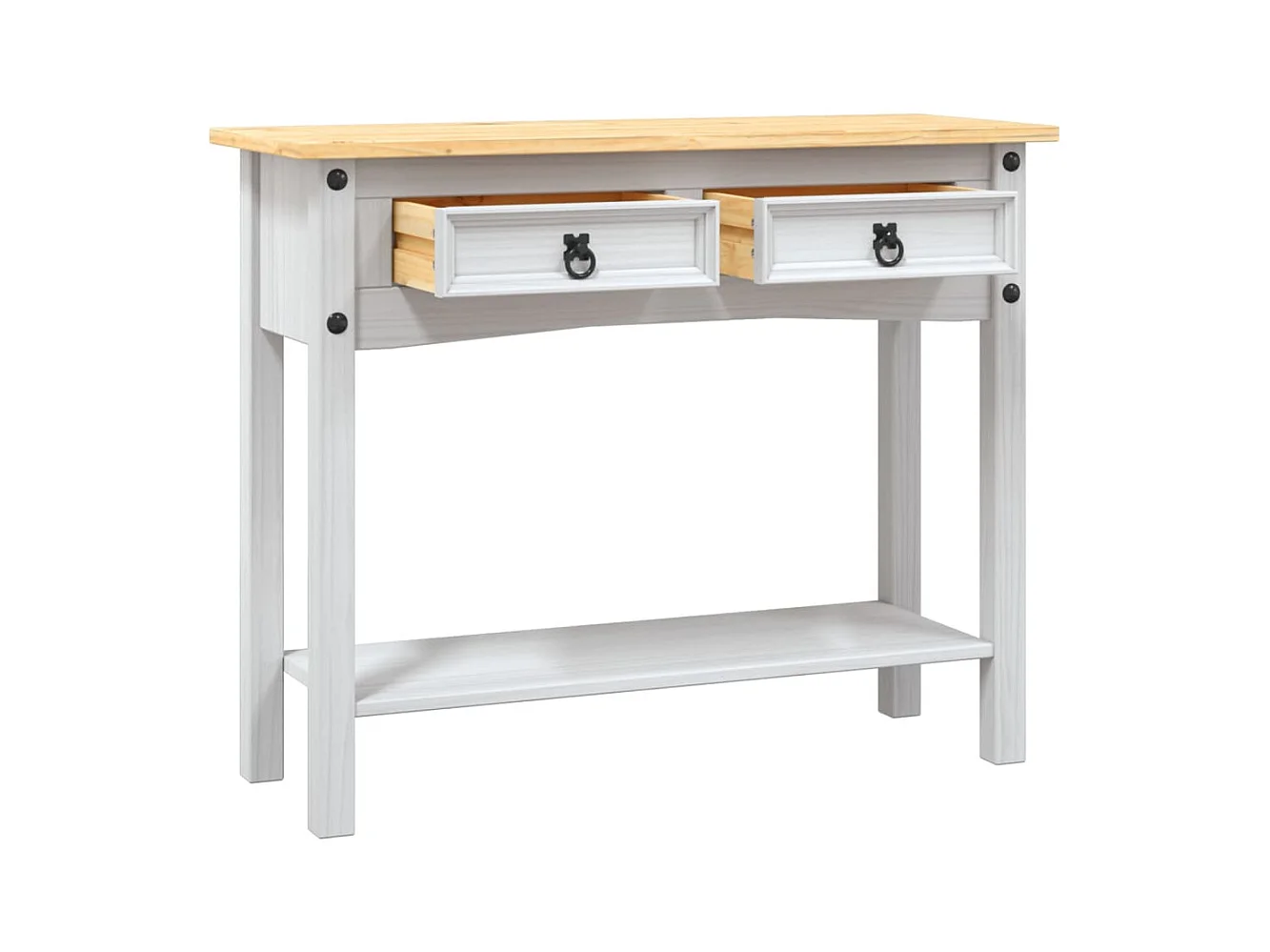 Corona Range Consoletafel Mexicaans grenen wit 90x34,5x73 cm