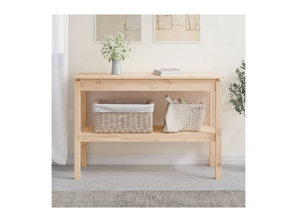 Table console 110x40x75 cm Bois massif de pin