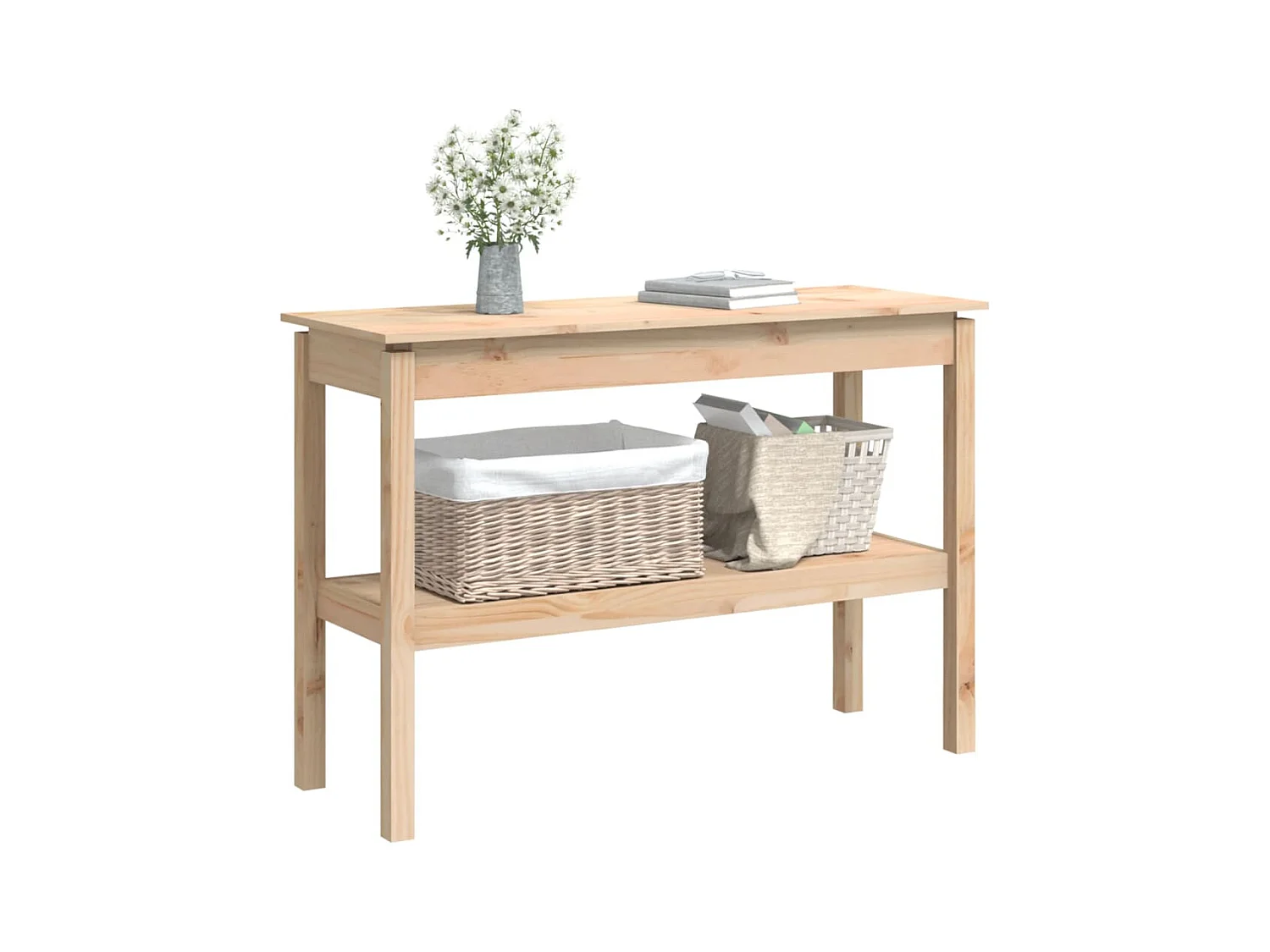 Table console 110x40x75 cm Bois massif de pin