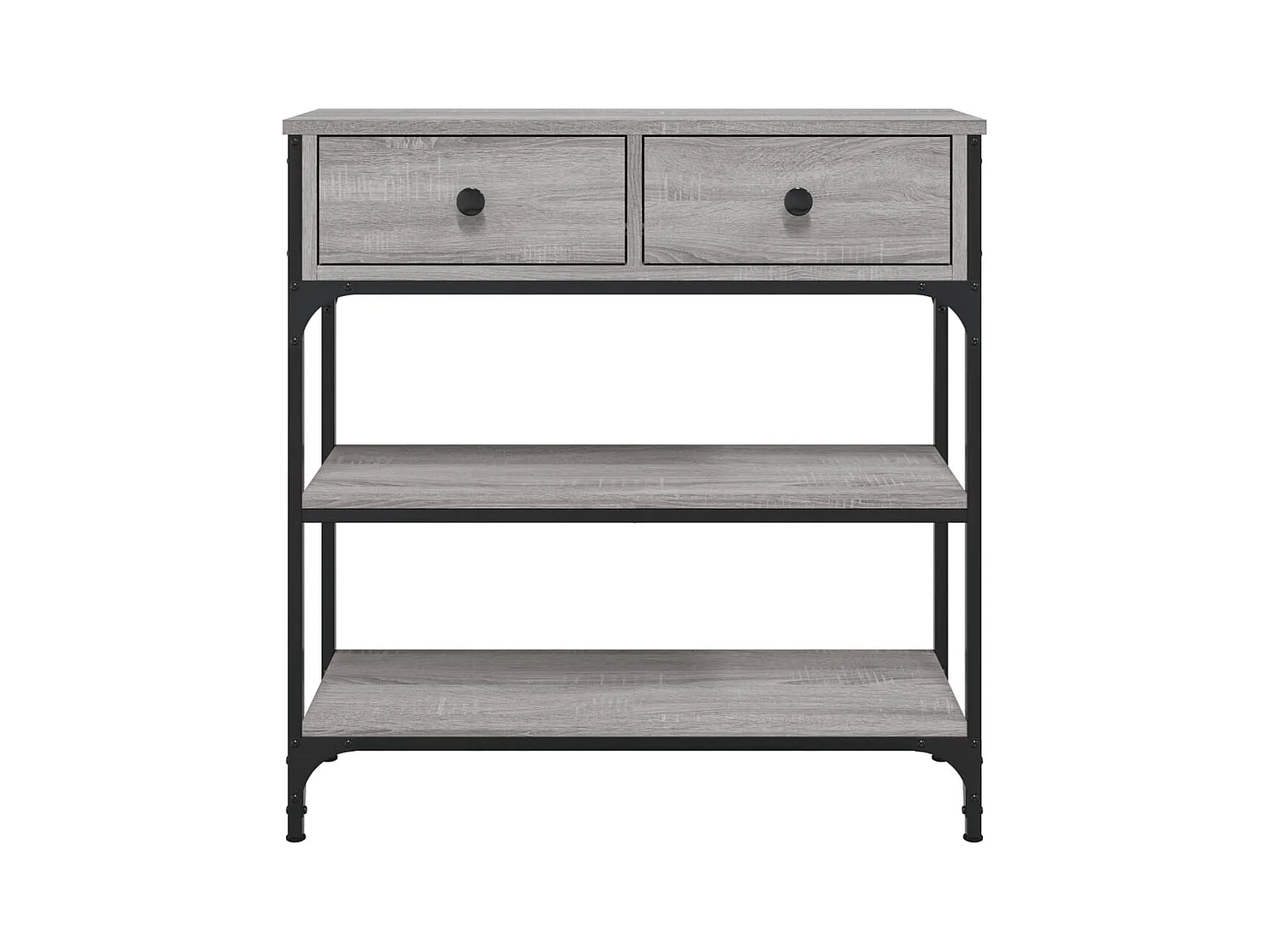 Sonoma grijze consoletafel 72,5x25x75 cm bewerkt hout