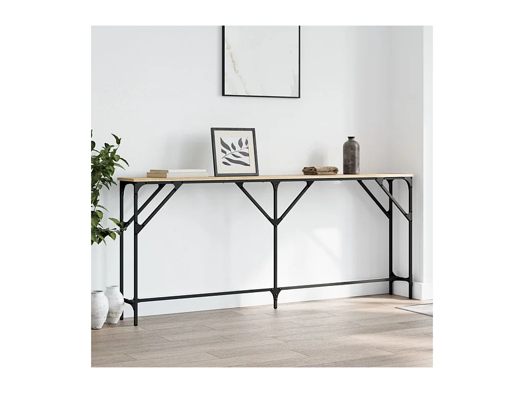 Table console chêne sonoma 180x23x75 cm bois d'ingénierie