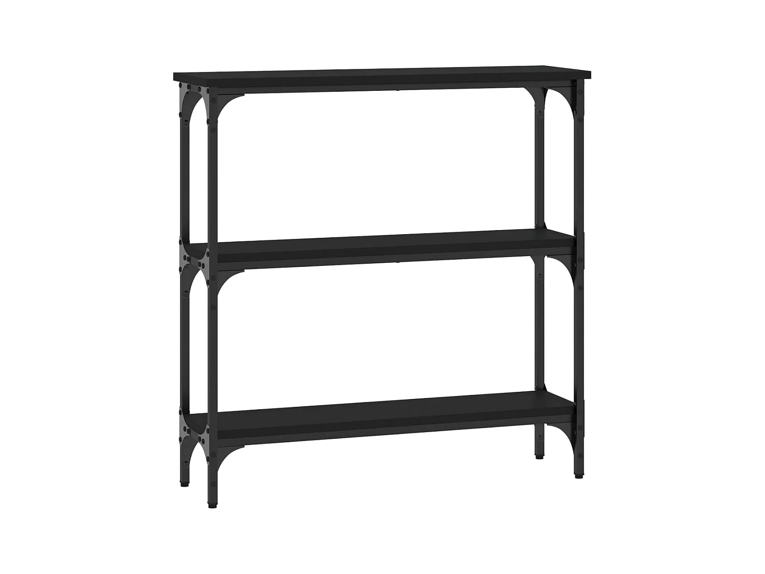 Table console noir 75x22,5x75 cm bois d'ingénierie