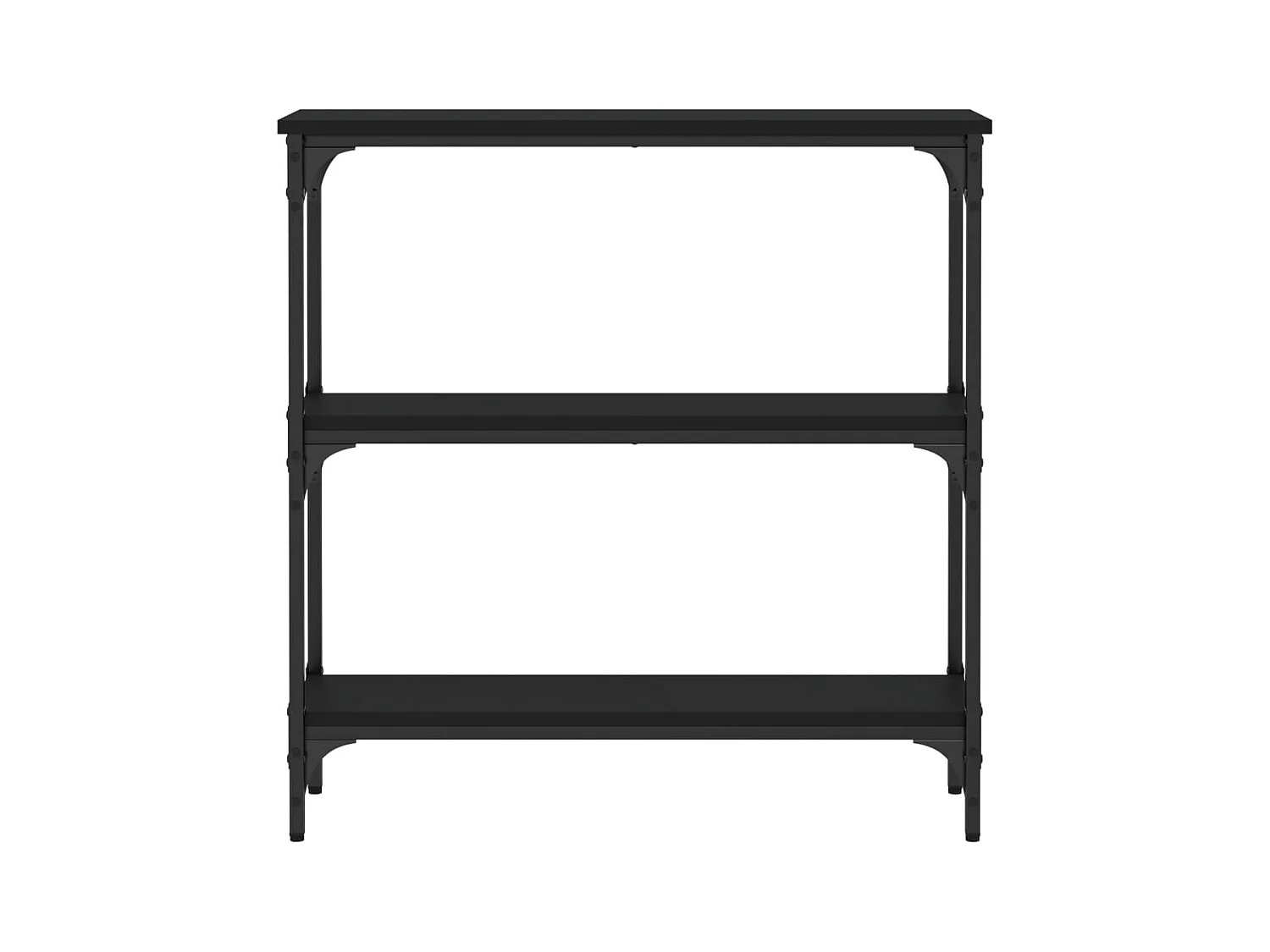 Table console noir 75x22,5x75 cm bois d'ingénierie