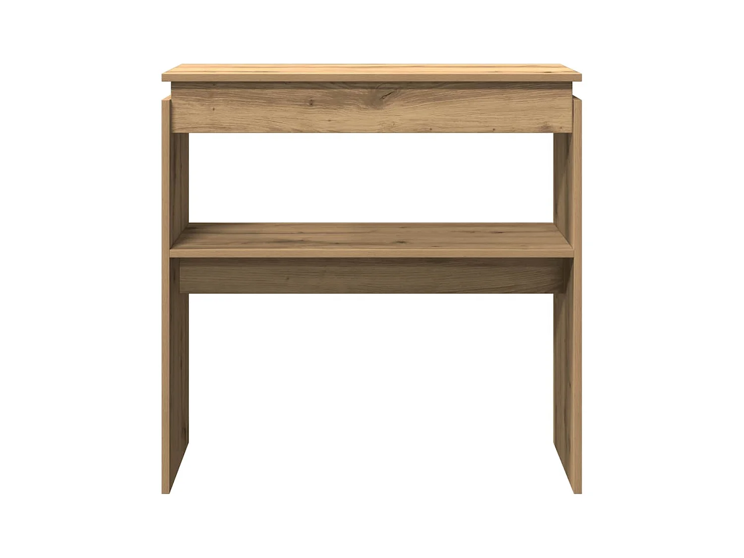 Table console chêne artisanal 80x30x80 cm bois d'ingénierie