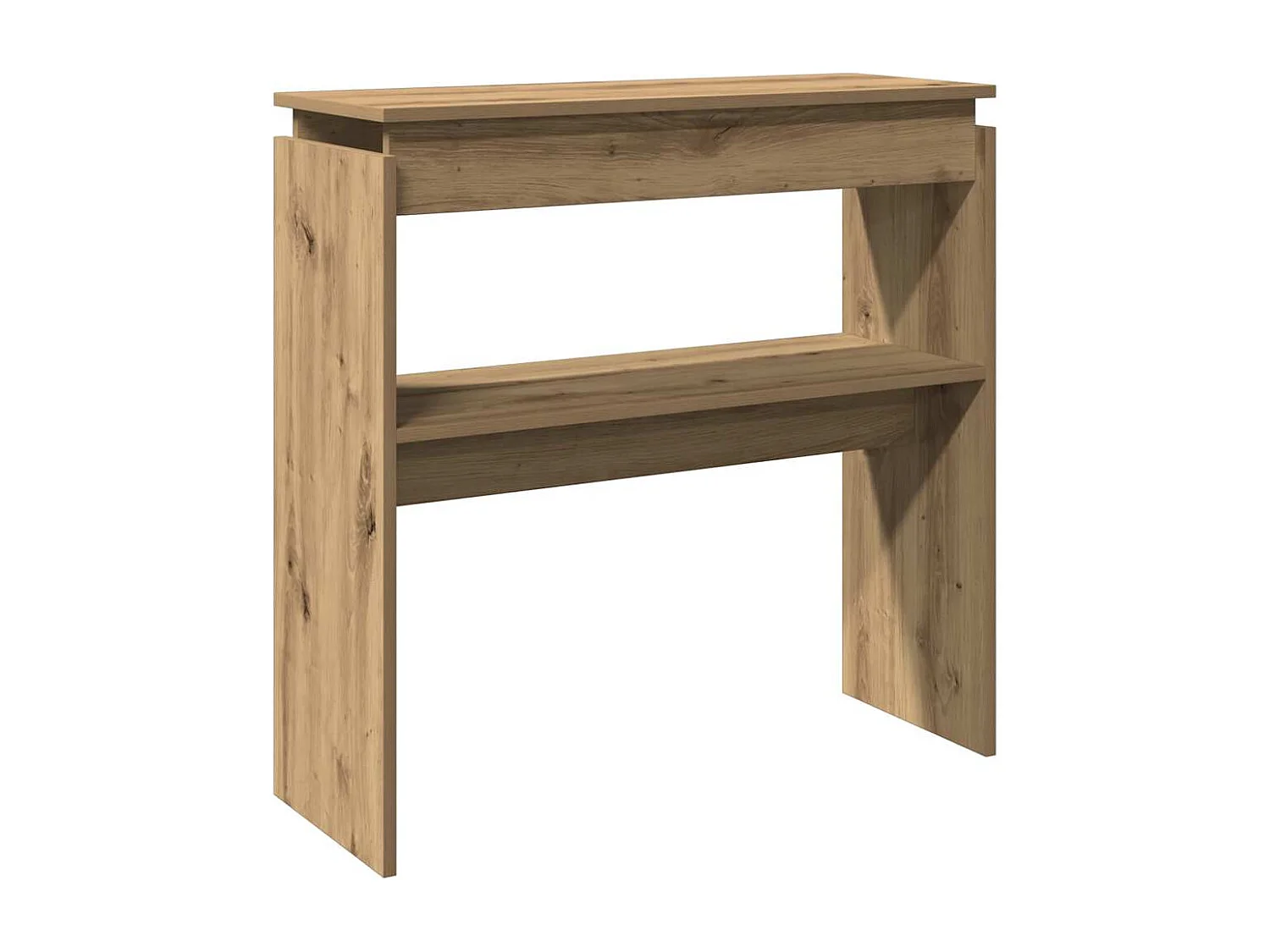 Table console chêne artisanal 80x30x80 cm bois d'ingénierie