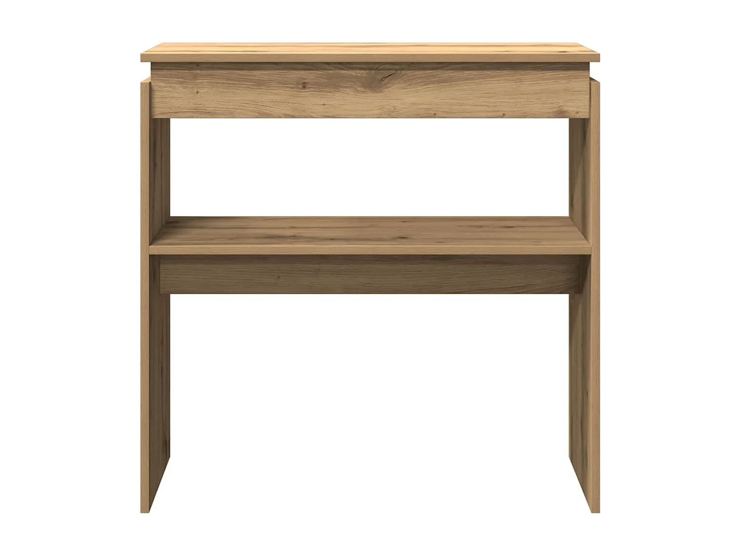 Table console chêne artisanal 80x30x80 cm bois d'ingénierie