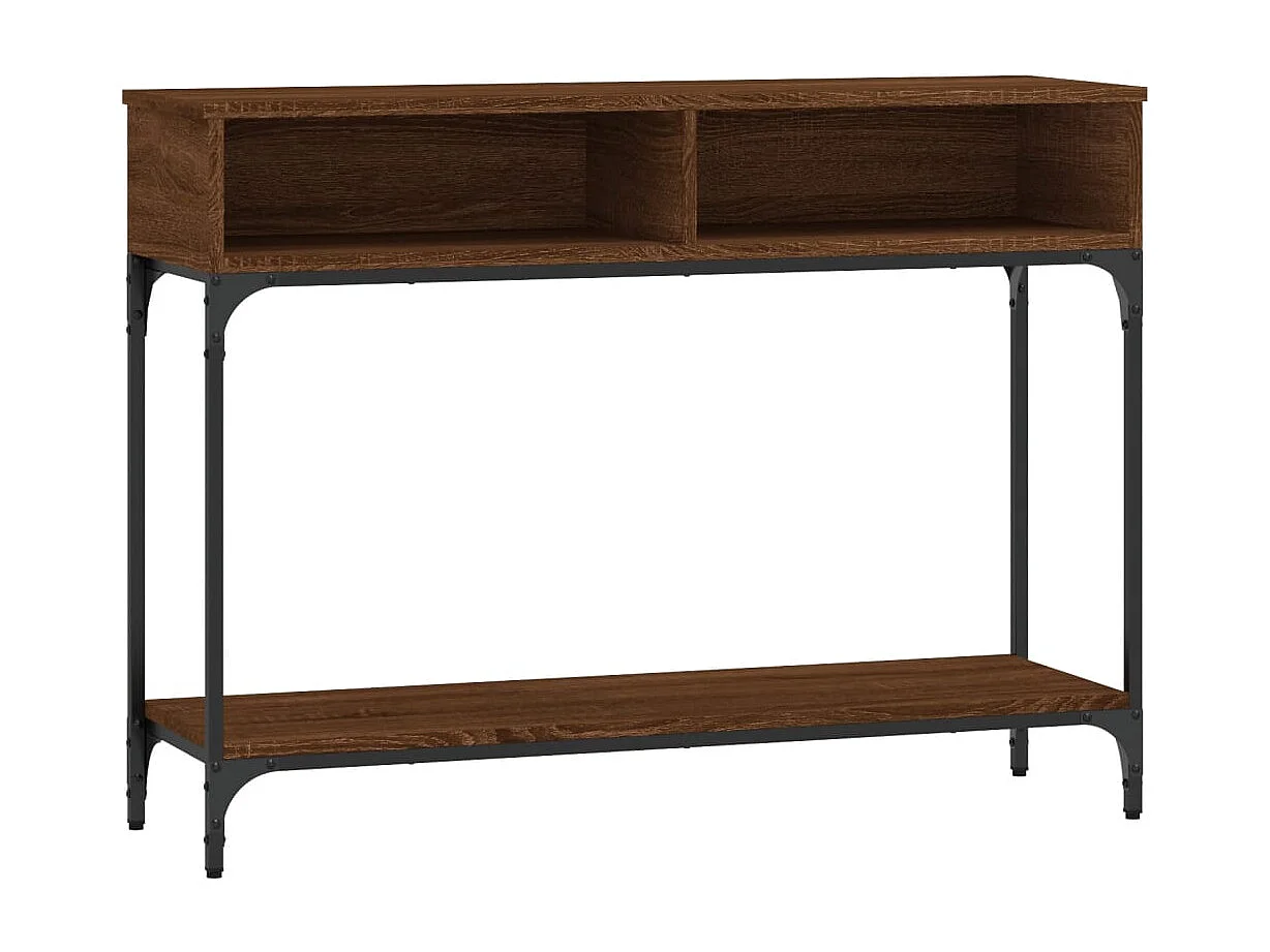 Table console chêne marron 100x30,5x75 cm bois d'ingénierie