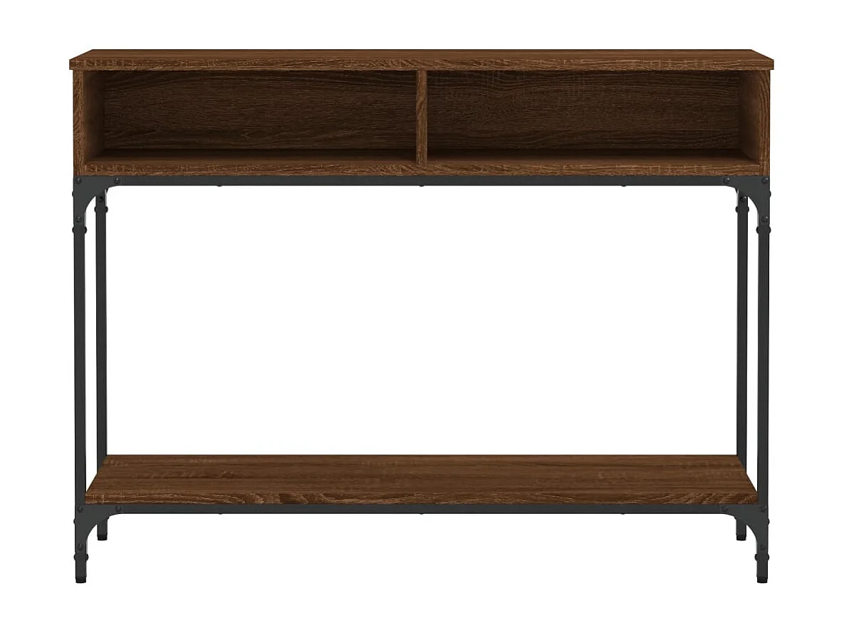 Table console chêne marron 100x30,5x75 cm bois d'ingénierie