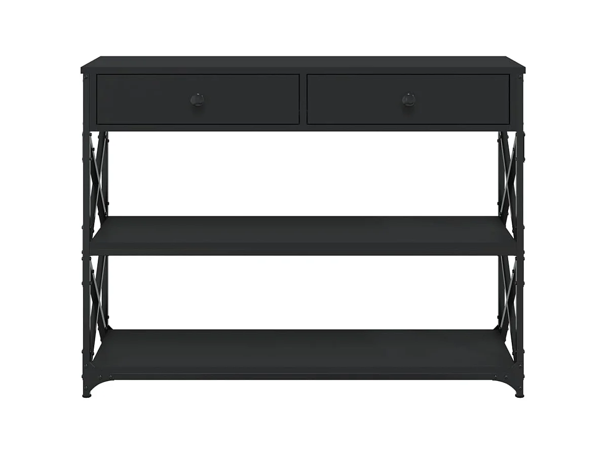 Consolle nera 100x28x75 cm in legno ingegnerizzato