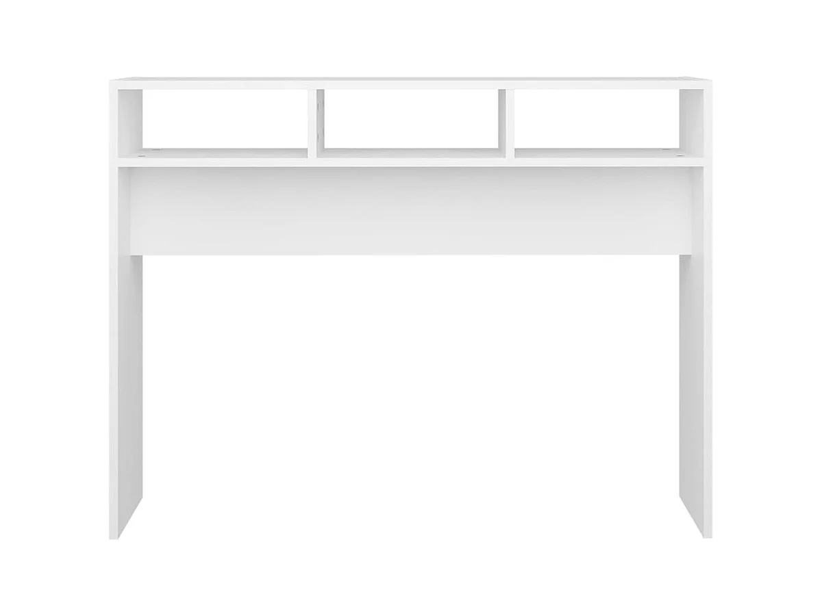 Table console blanc 105x30x80 cm bois d'ingénierie