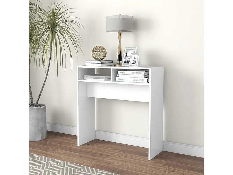 Witte consoletafel 78x30x80 cm bewerkt hout