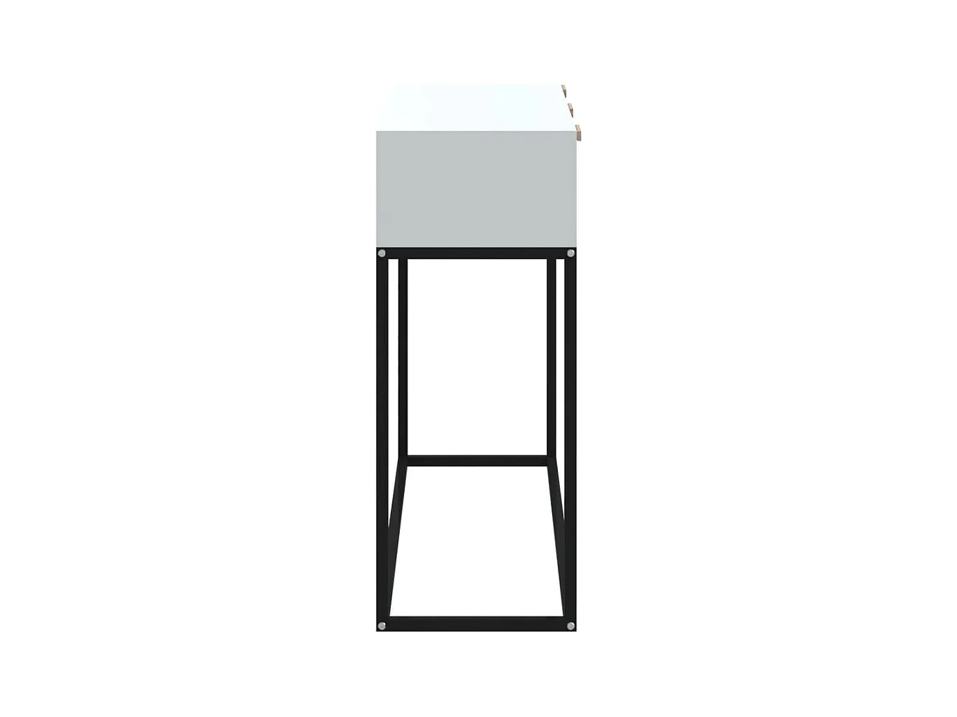 Table console blanc 105x30x75 cm bois d'ingénierie et fer