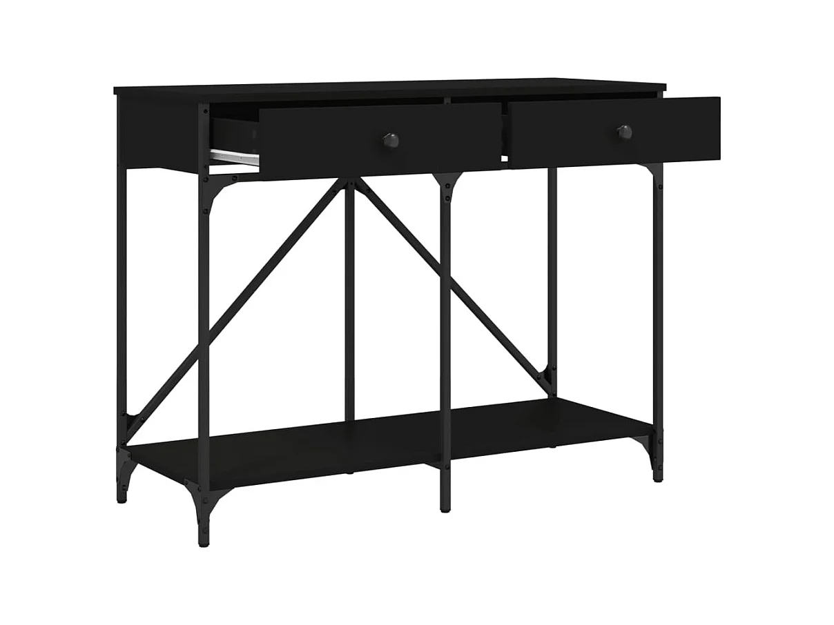 Consolle nera 100x39x78,5 cm in legno ingegnerizzato