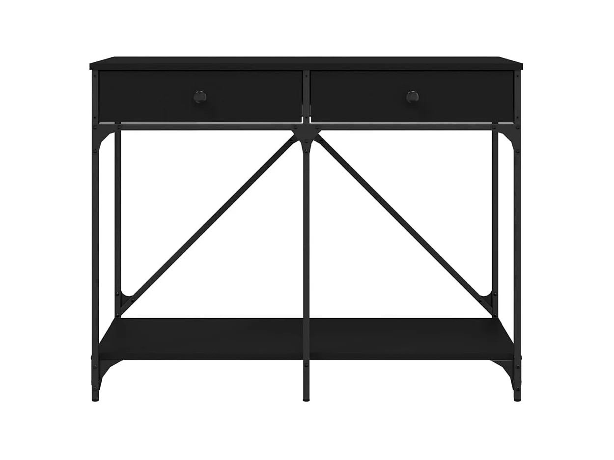 Consolle nera 100x39x78,5 cm in legno ingegnerizzato