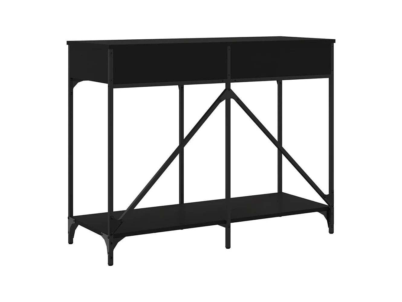 Consolle nera 100x39x78,5 cm in legno ingegnerizzato