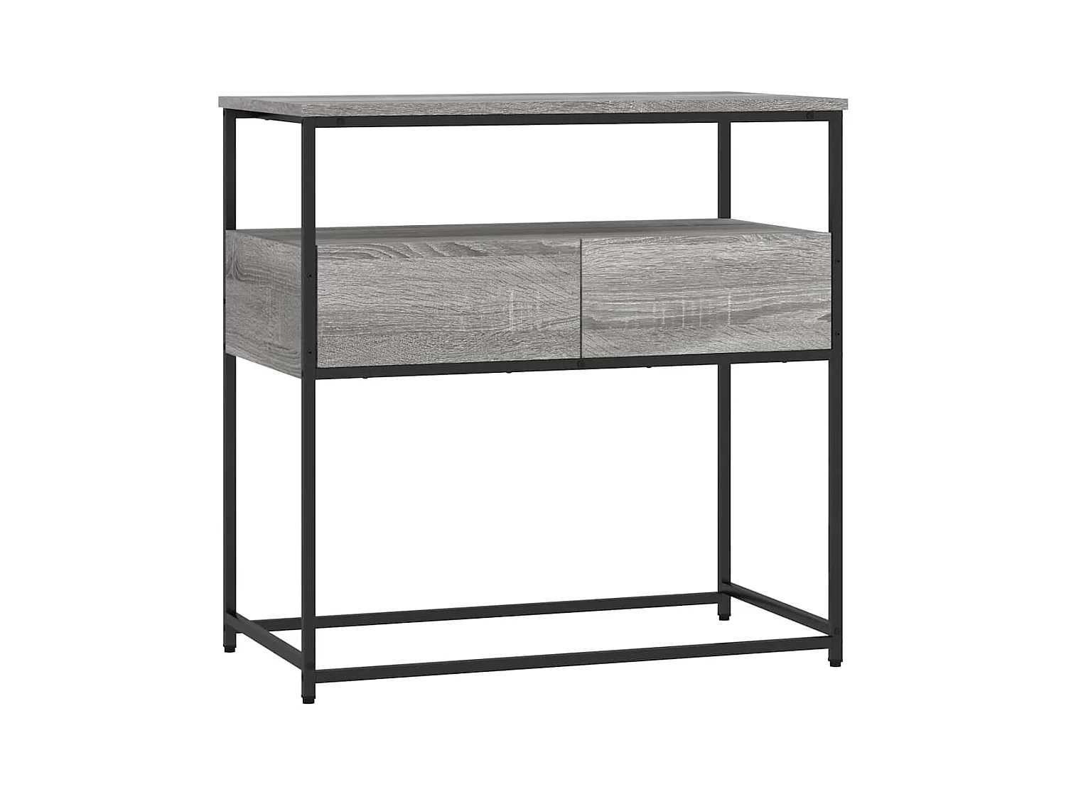 Table console sonoma gris 75x40x75 cm bois d'ingénierie