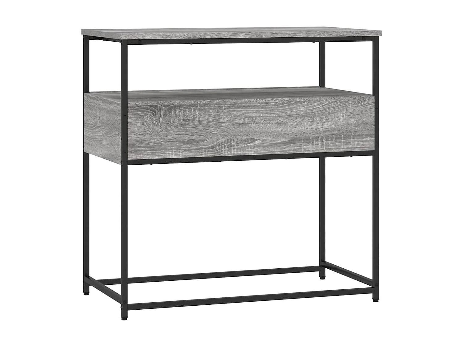 Table console sonoma gris 75x40x75 cm bois d'ingénierie