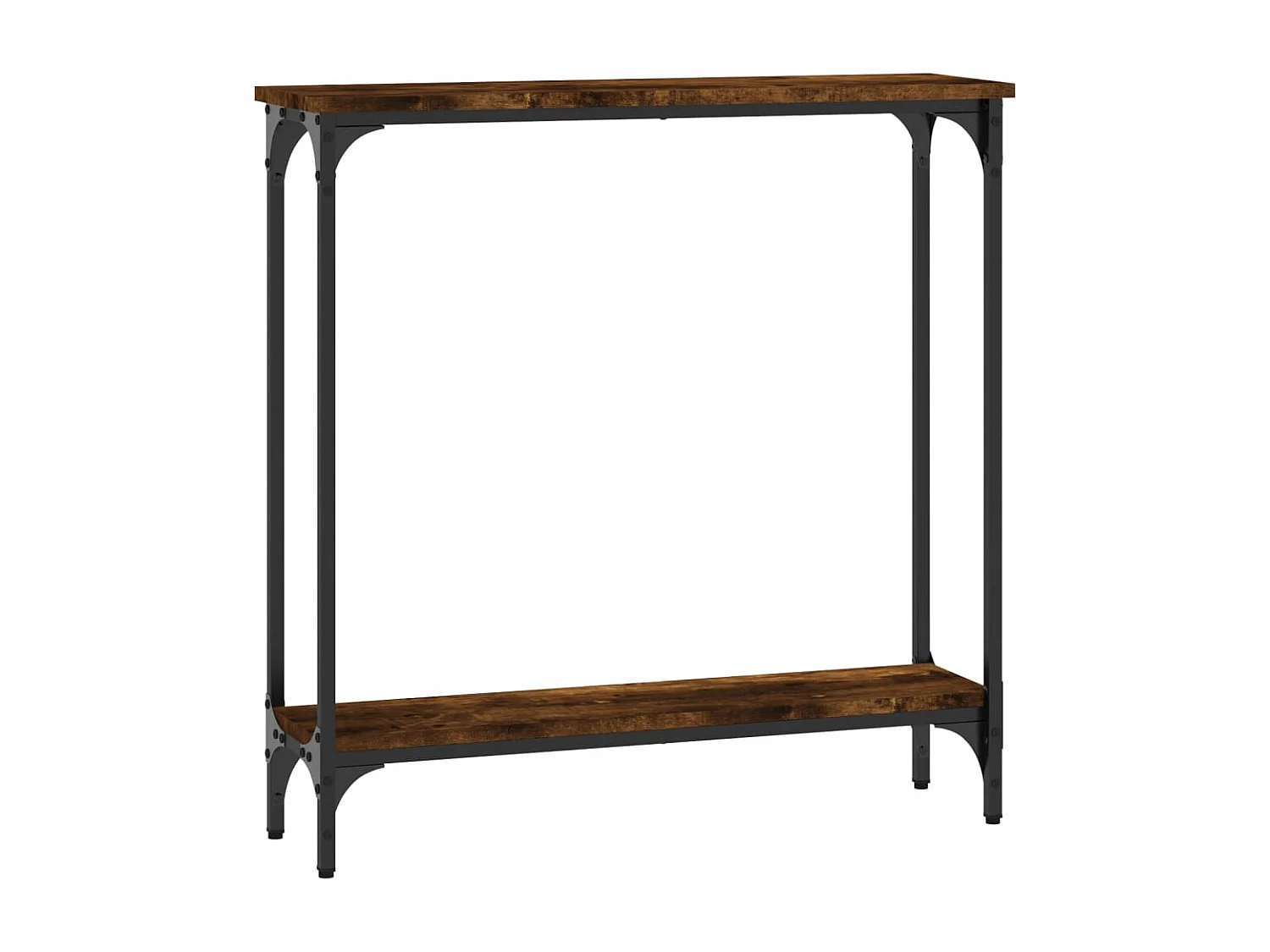 Consolle in rovere affumicato 75x22,5x75 cm in legno ingegnerizzato
