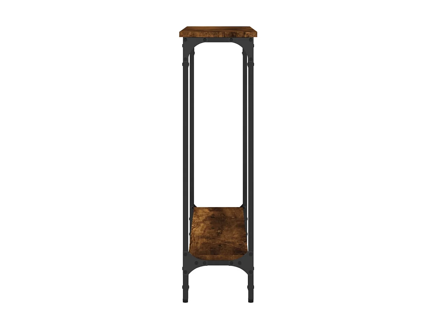 Consolle in rovere affumicato 75x22,5x75 cm in legno ingegnerizzato