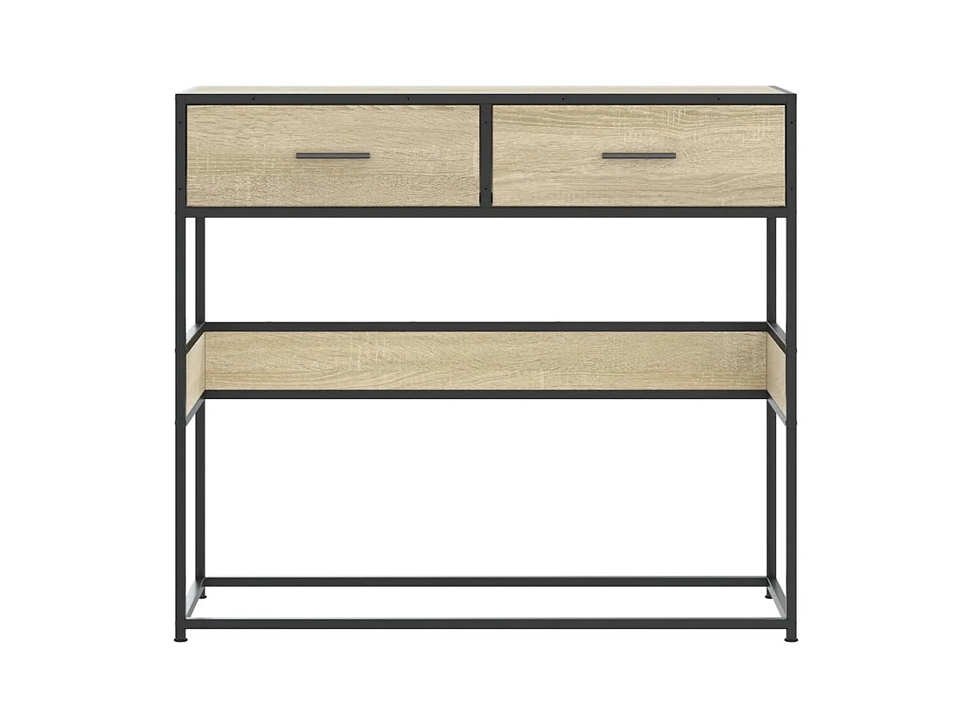 Table console chêne sonoma 90x35x80 cm bois d'ingénierie