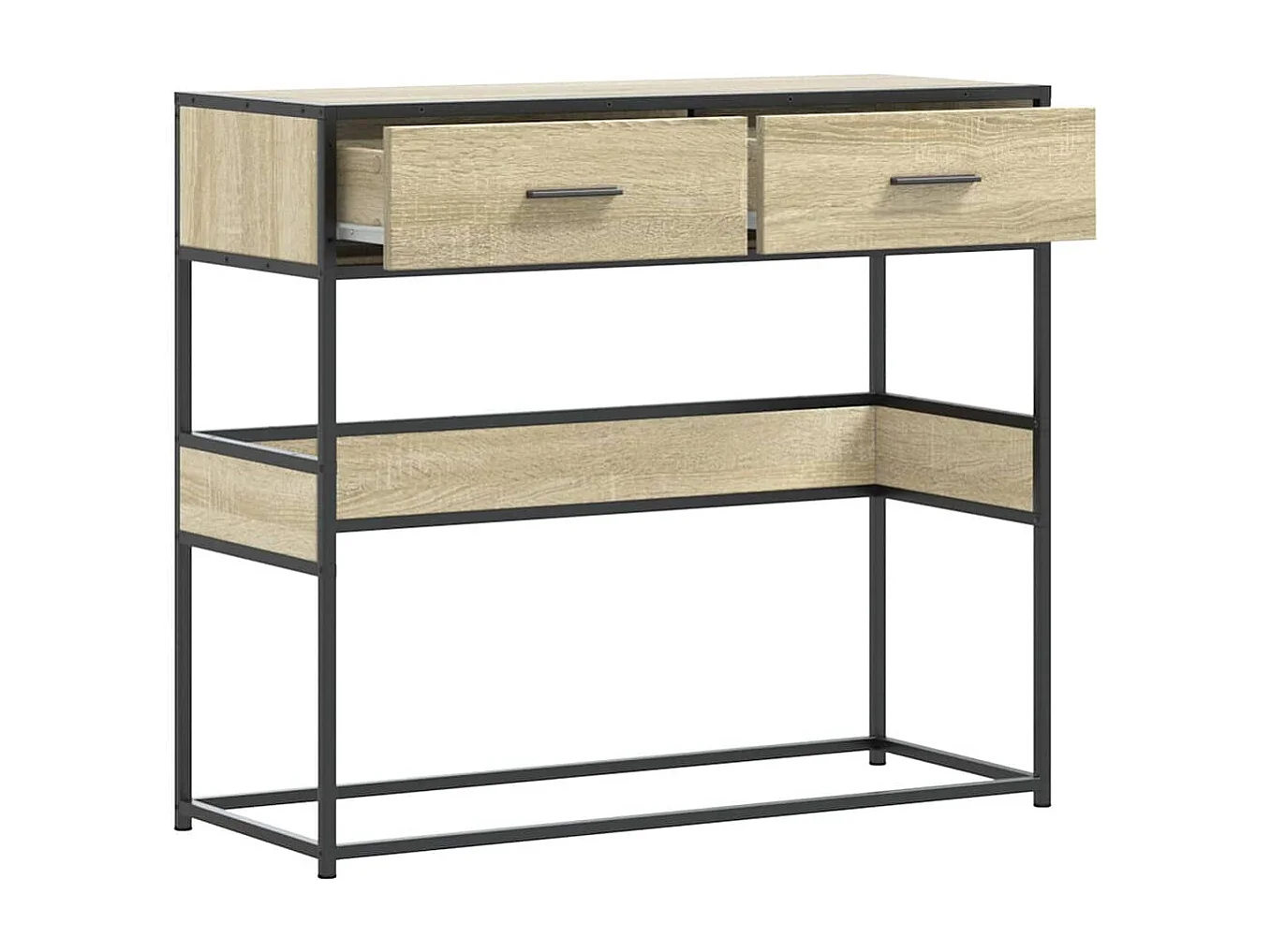 Table console chêne sonoma 90x35x80 cm bois d'ingénierie