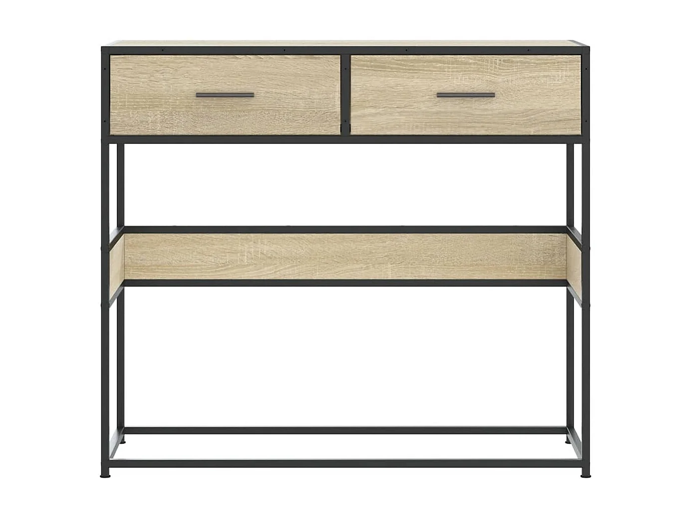 Table console chêne sonoma 90x35x80 cm bois d'ingénierie