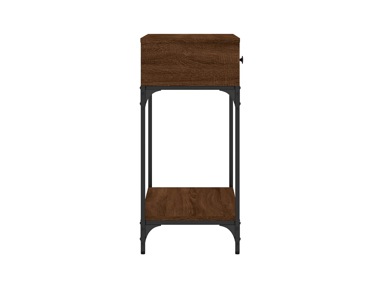 Table console chêne marron 75x34,5x75 cm bois d'ingénierie