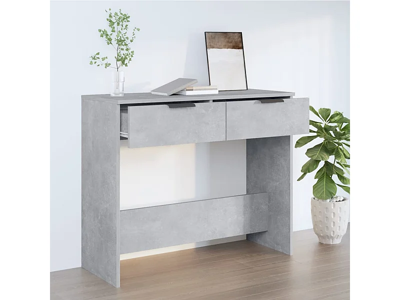 Table console Gris béton 90x36x75 cm Bois d'ingénierie