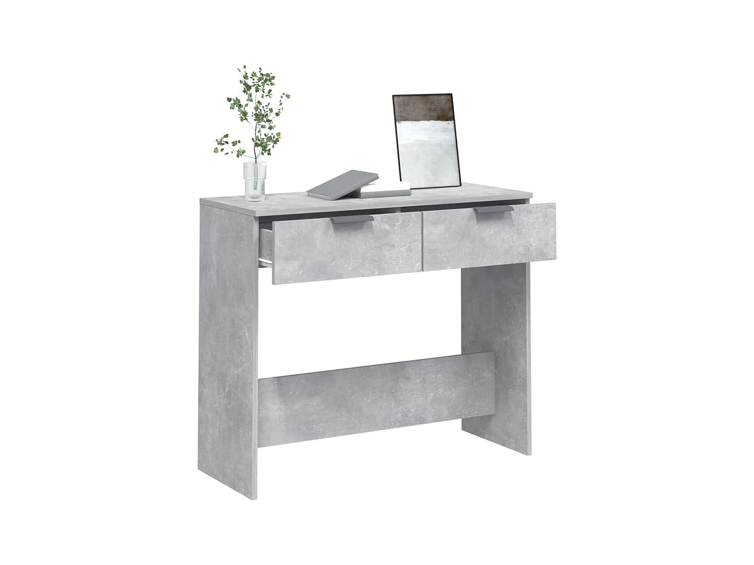 Table console Gris béton 90x36x75 cm Bois d'ingénierie