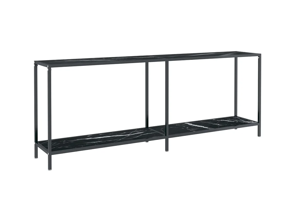 Consolle nera 200x35x75,5 cm Vetro temperato