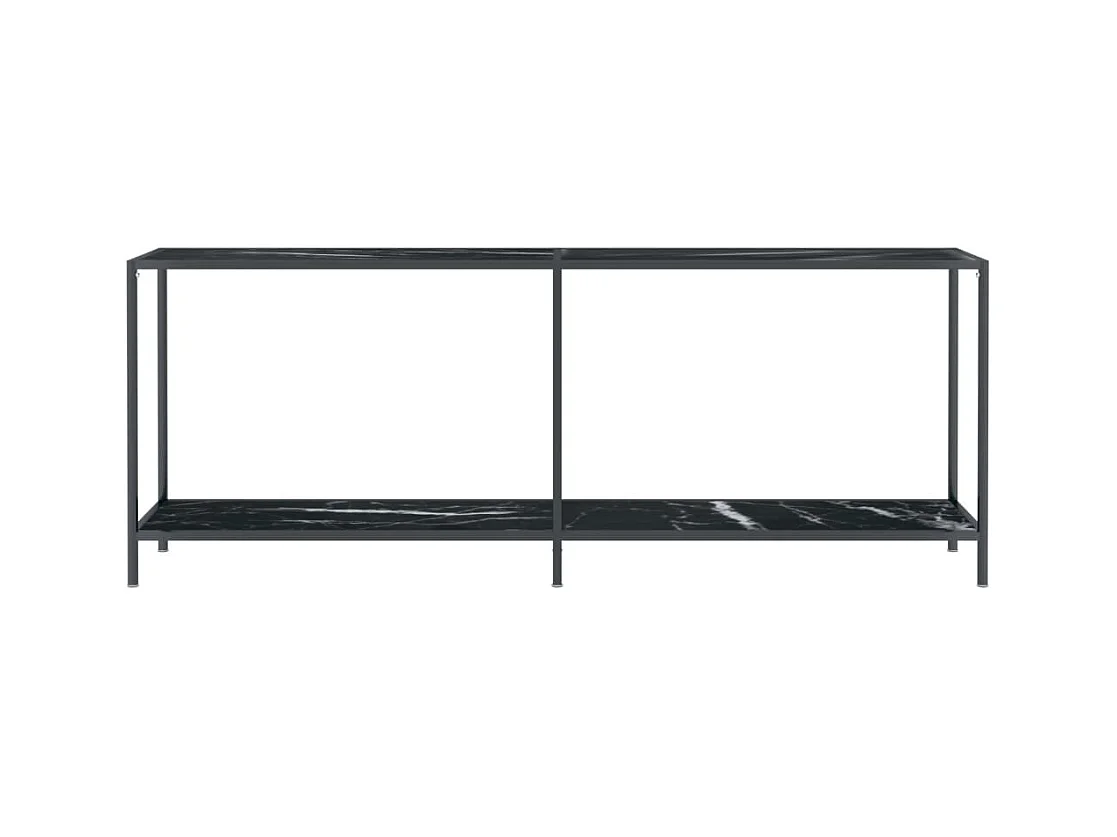 Consolle nera 200x35x75,5 cm Vetro temperato
