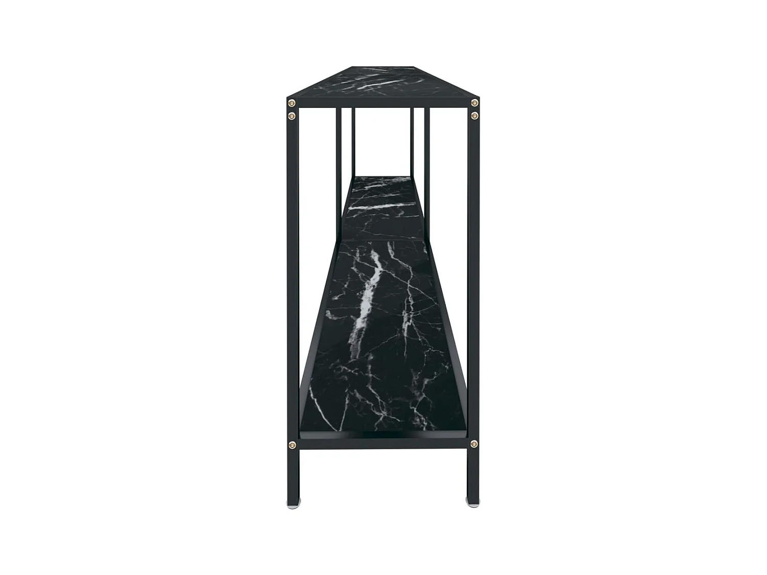 Consolle nera 200x35x75,5 cm Vetro temperato