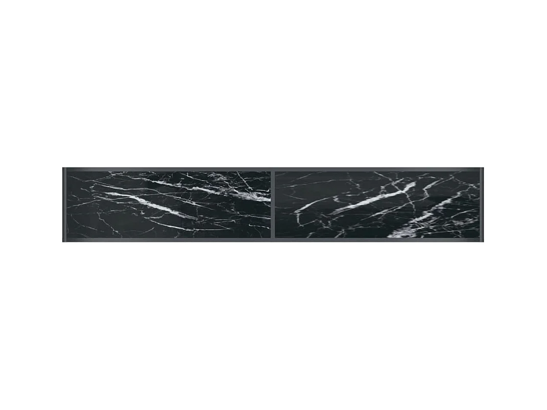 Consolle nera 200x35x75,5 cm Vetro temperato