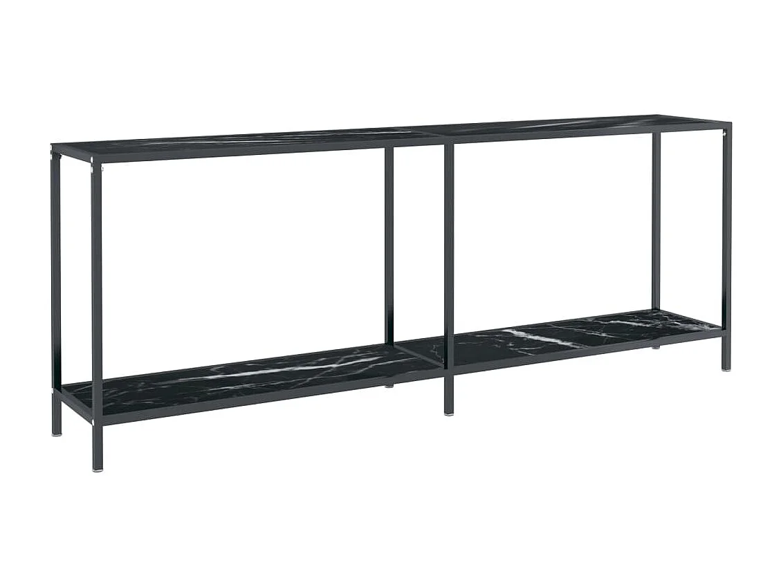 Consolle nera 200x35x75,5 cm Vetro temperato