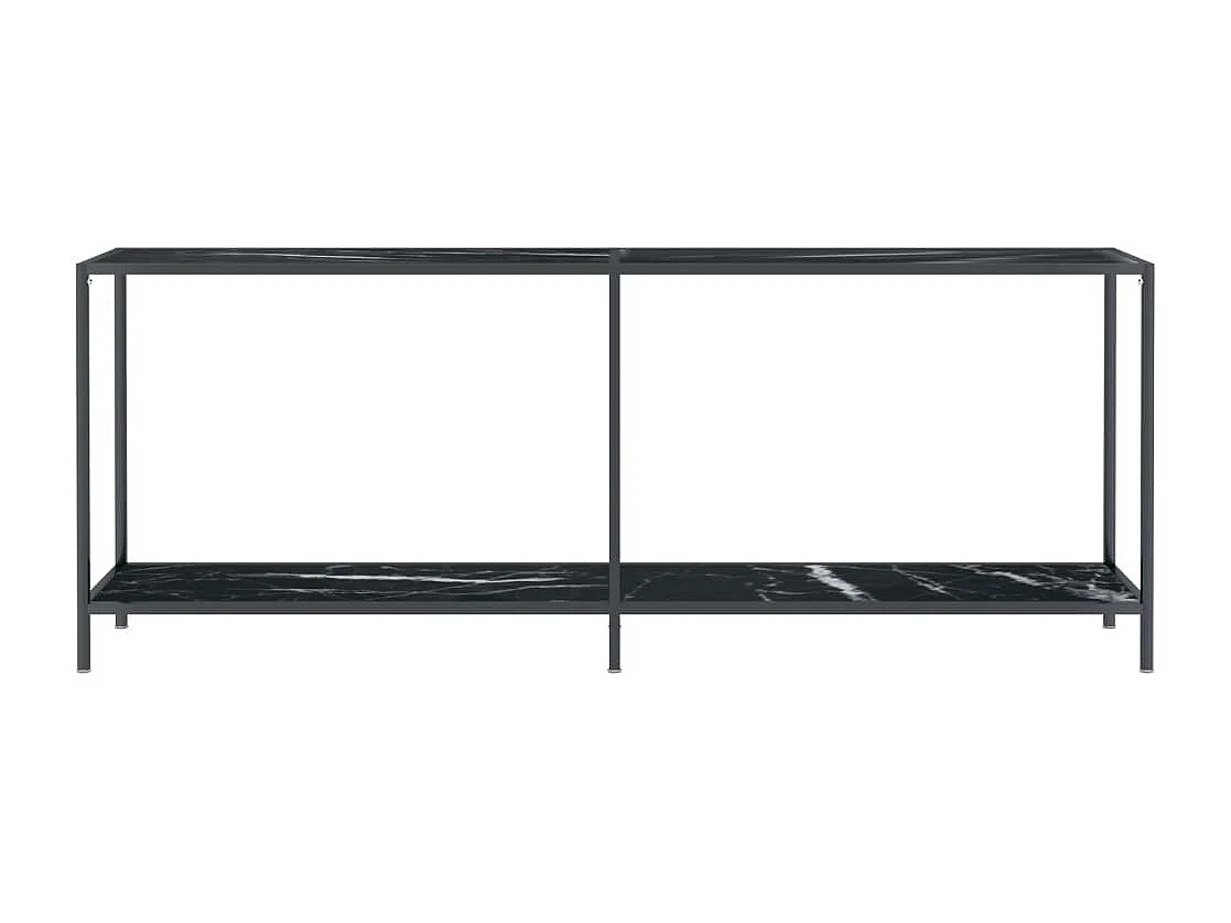 Consolle nera 200x35x75,5 cm Vetro temperato