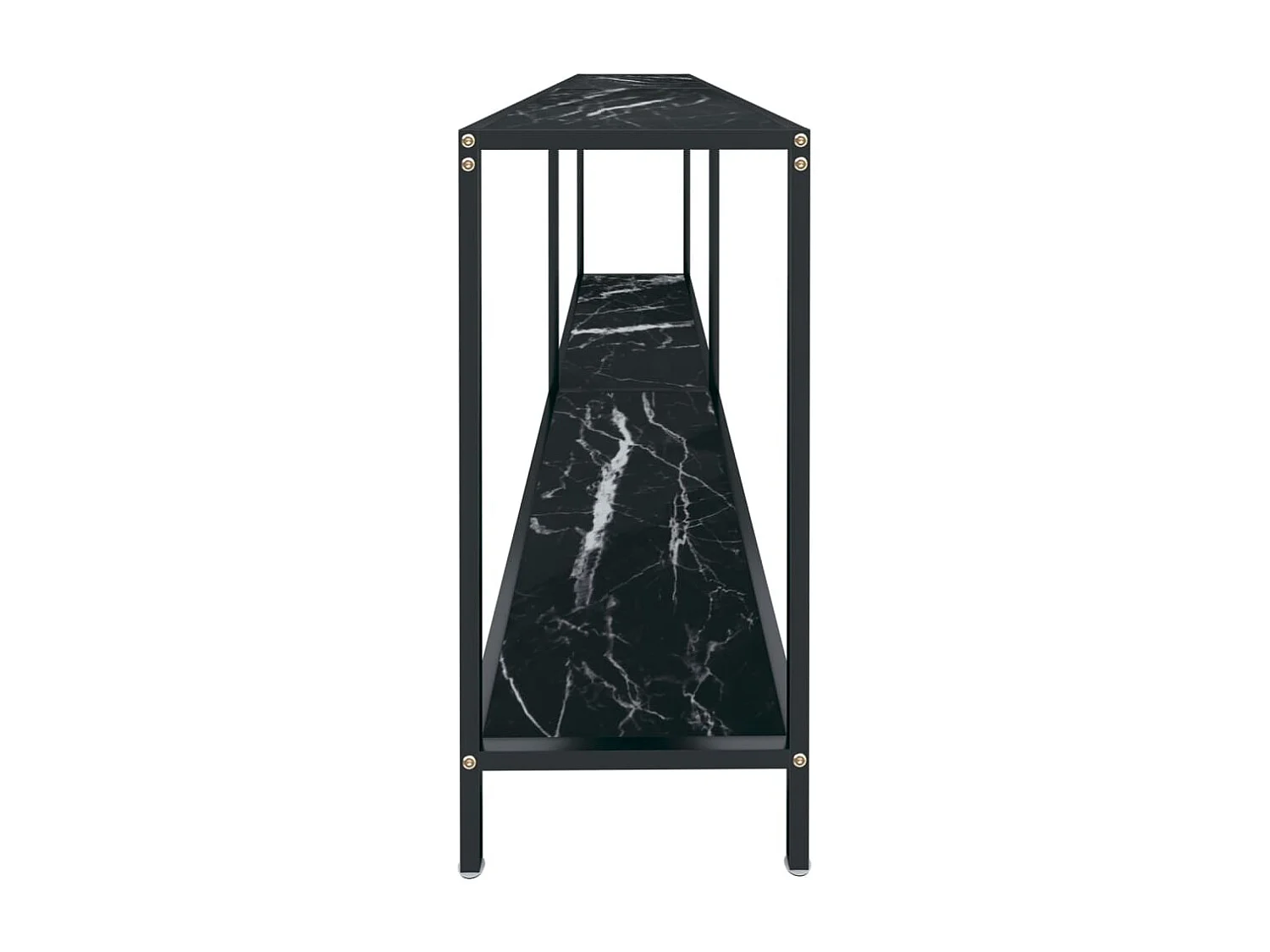 Consolle nera 200x35x75,5 cm Vetro temperato