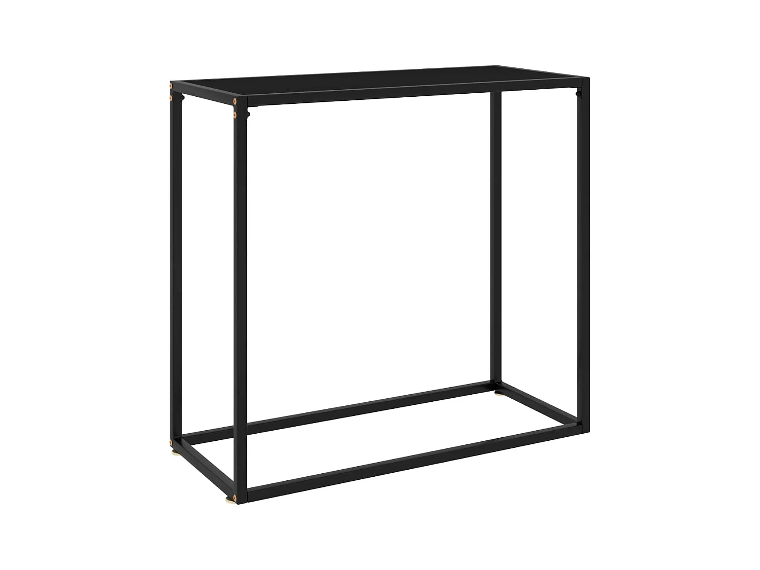 Table console Noir 80x35x75 cm Verre trempé