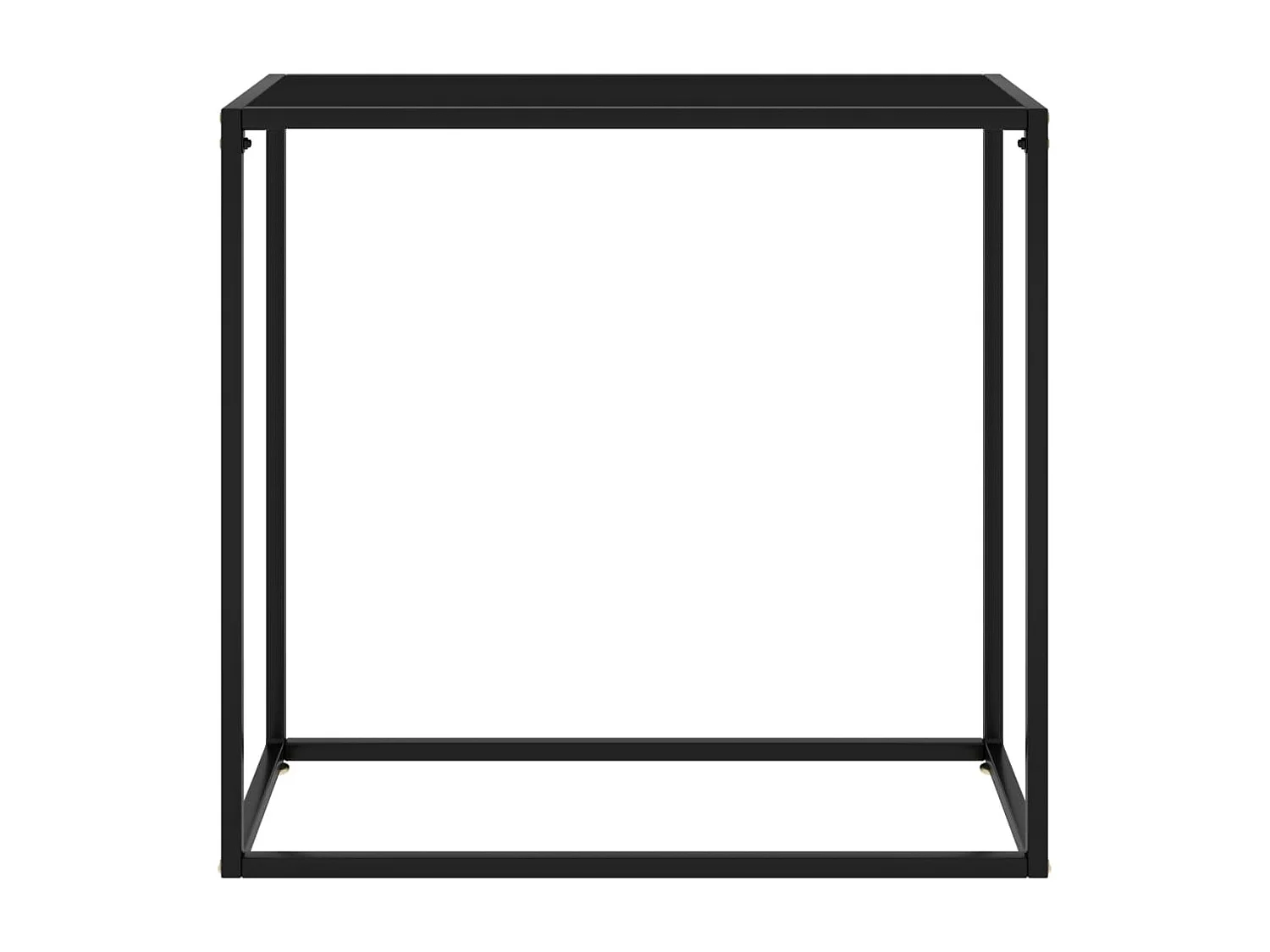 Table console Noir 80x35x75 cm Verre trempé