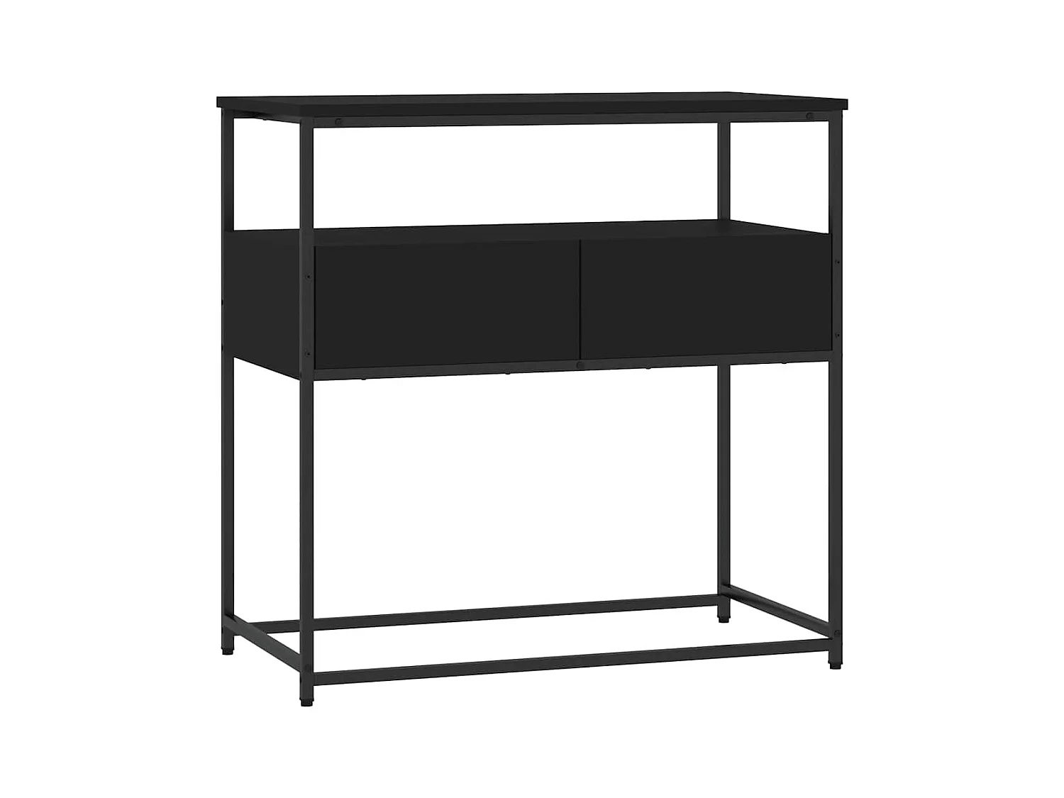 Table console noir 75x40x75 cm bois d'ingénierie