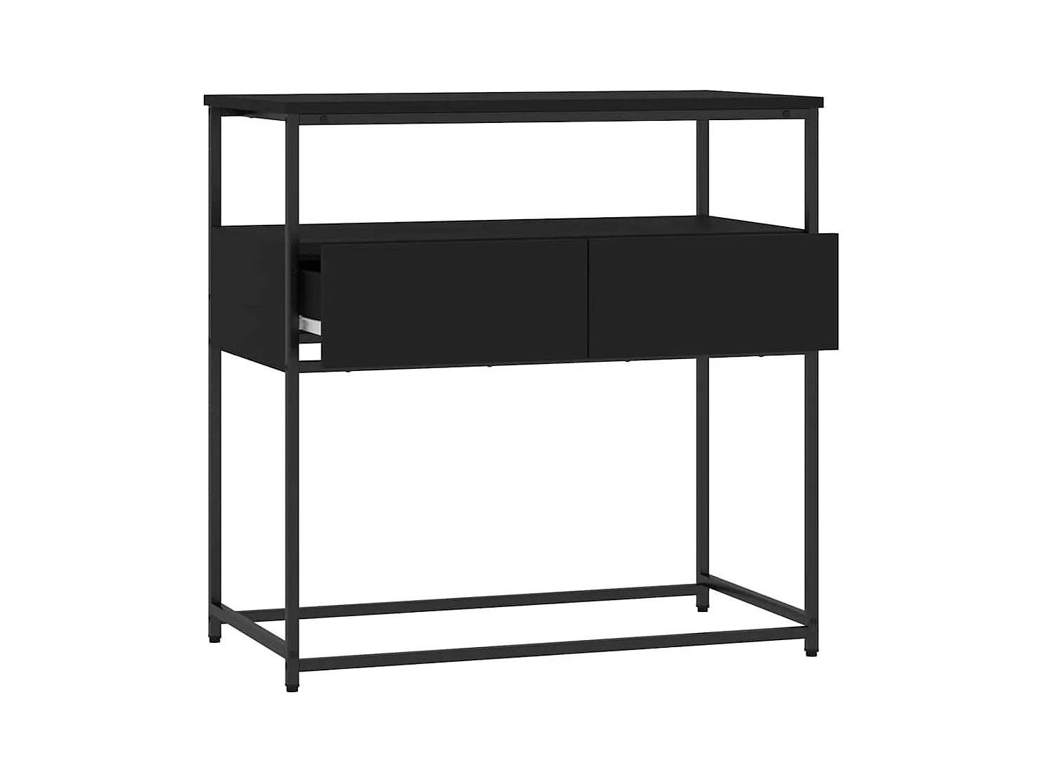 Table console noir 75x40x75 cm bois d'ingénierie