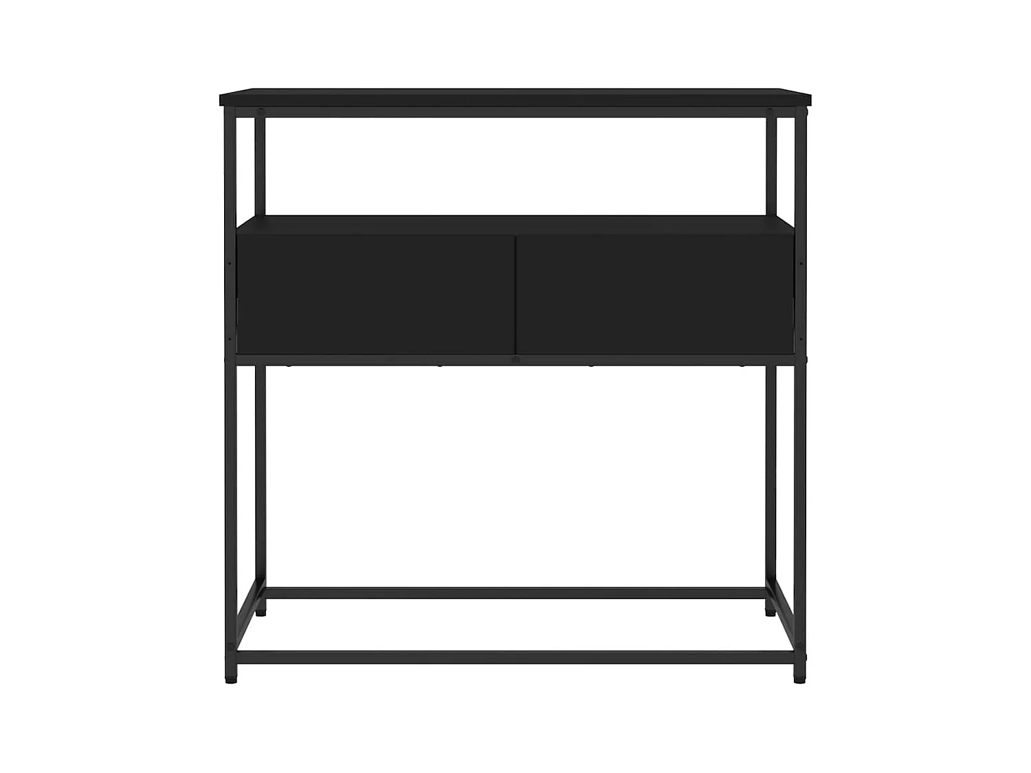 Table console noir 75x40x75 cm bois d'ingénierie