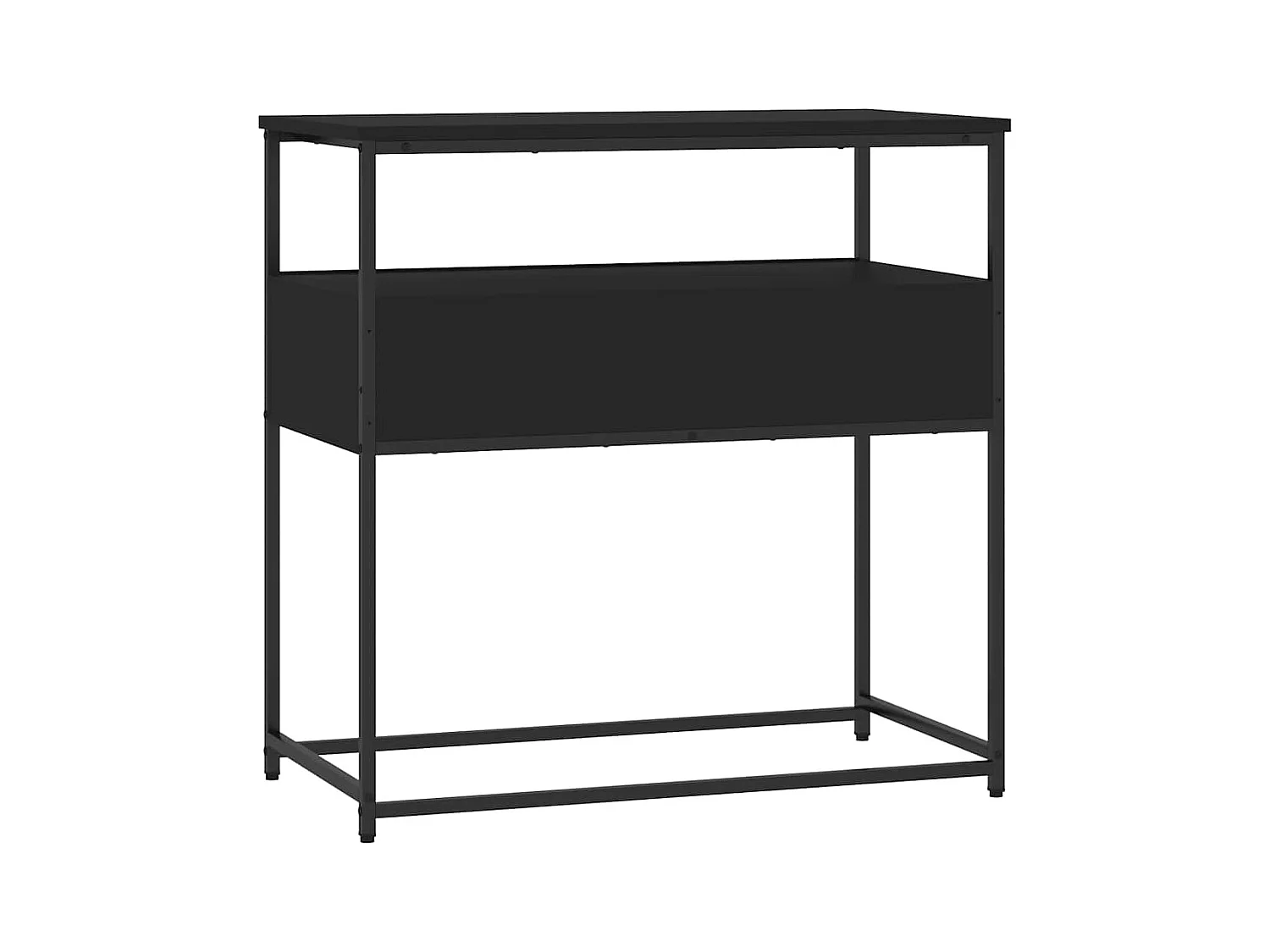 Table console noir 75x40x75 cm bois d'ingénierie